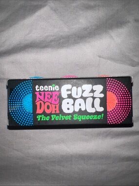 **AUTHENTIC** NeeDoh teenie Fuzz Ball Velvet Squeeze - Pink & Blue & Orange